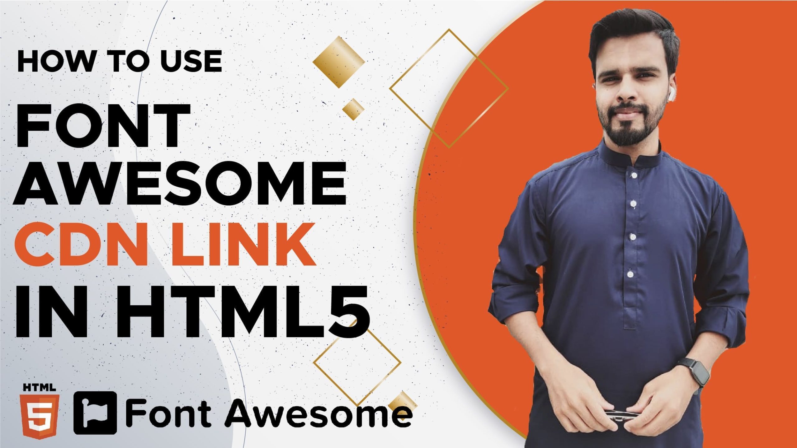 How To Use Font Awesome Icons CDN Link in HTML5 Digital Techsol